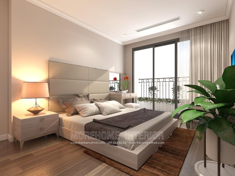 Giường ngủ chung cư gỗ công nghiệp